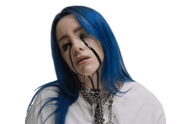 Billie Eilish Crying Black Tears png icons