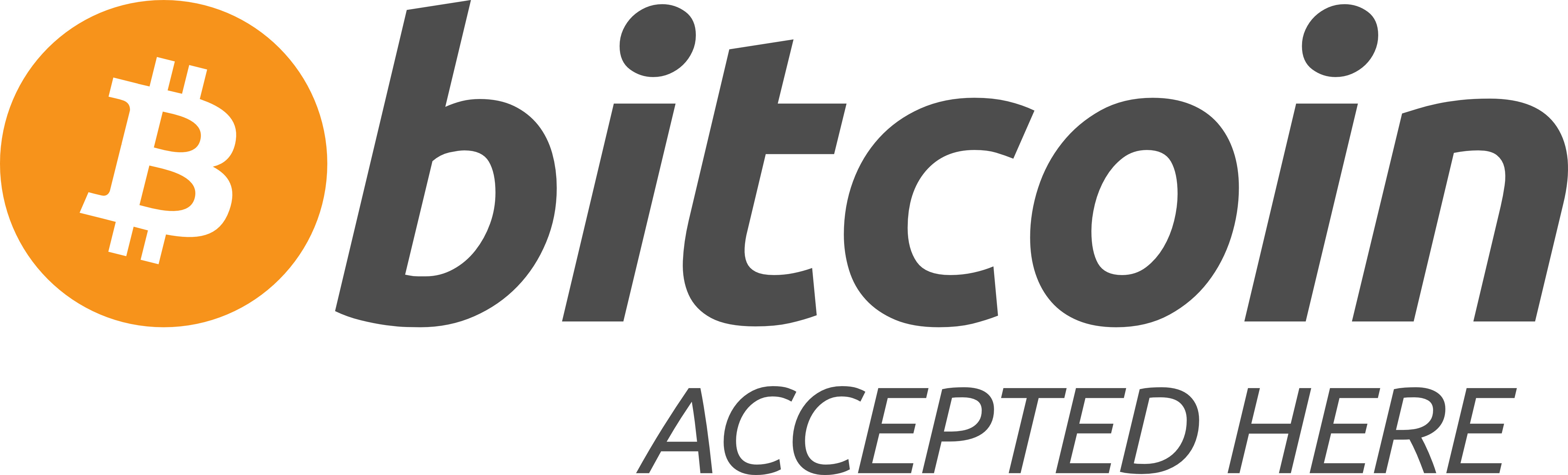 Bitcoin Accepted Here Sign png icons