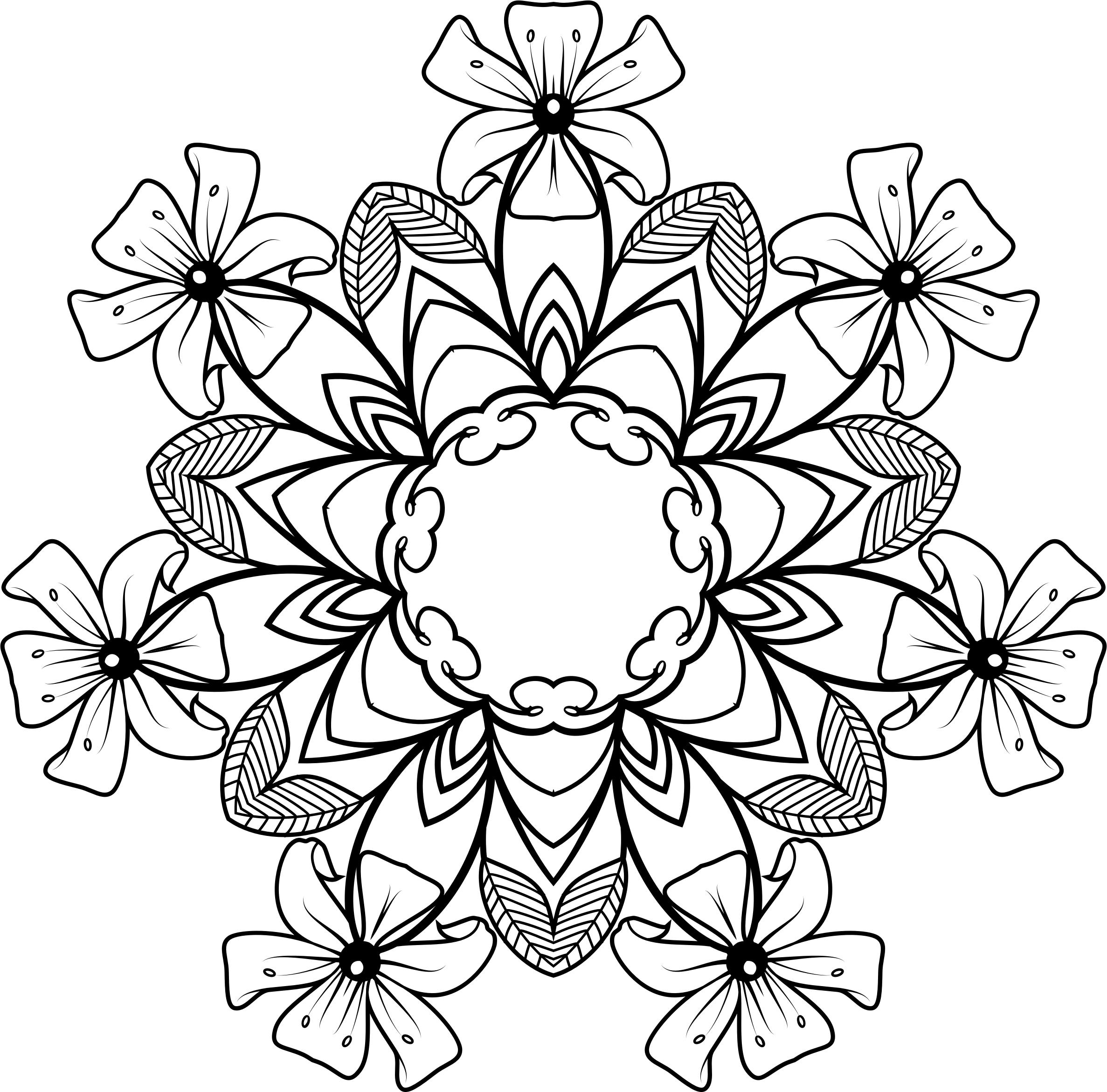 Black And White Floral Design 4 png