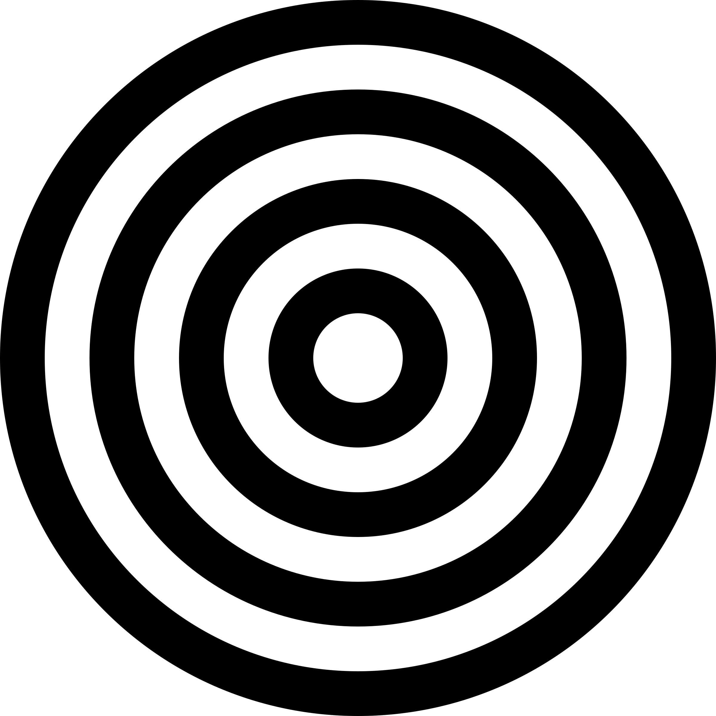 Black and White Target png icons