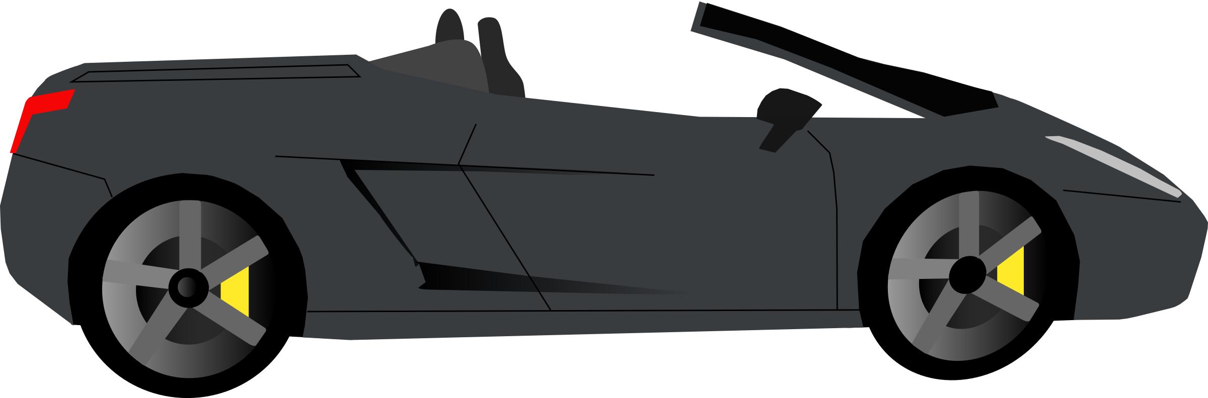 Black Cabrio Side View png