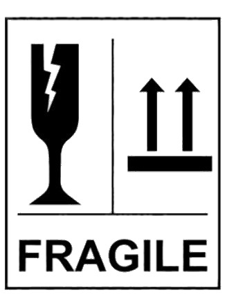 Black Fragile Sign icons
