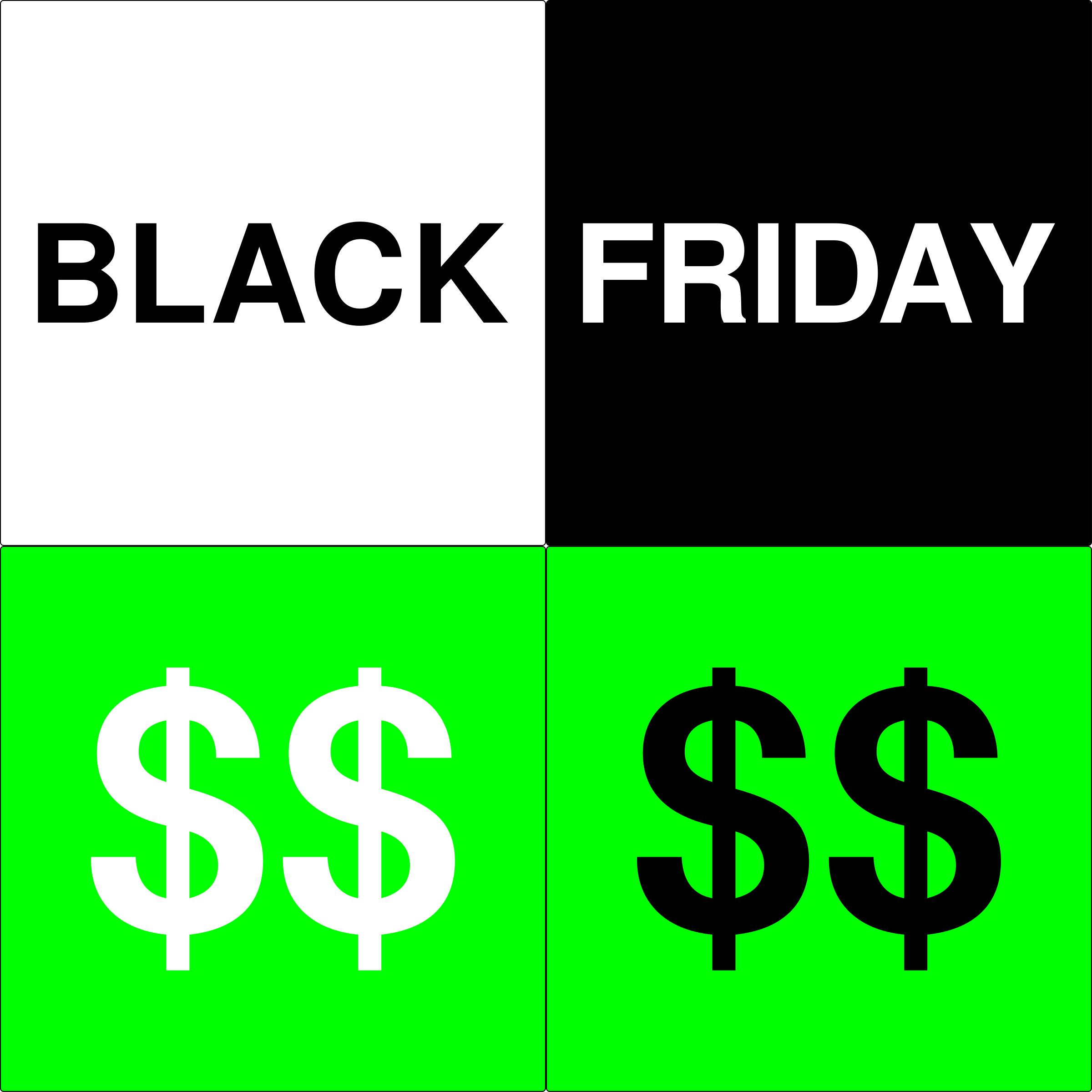 Black Friday PNG icons