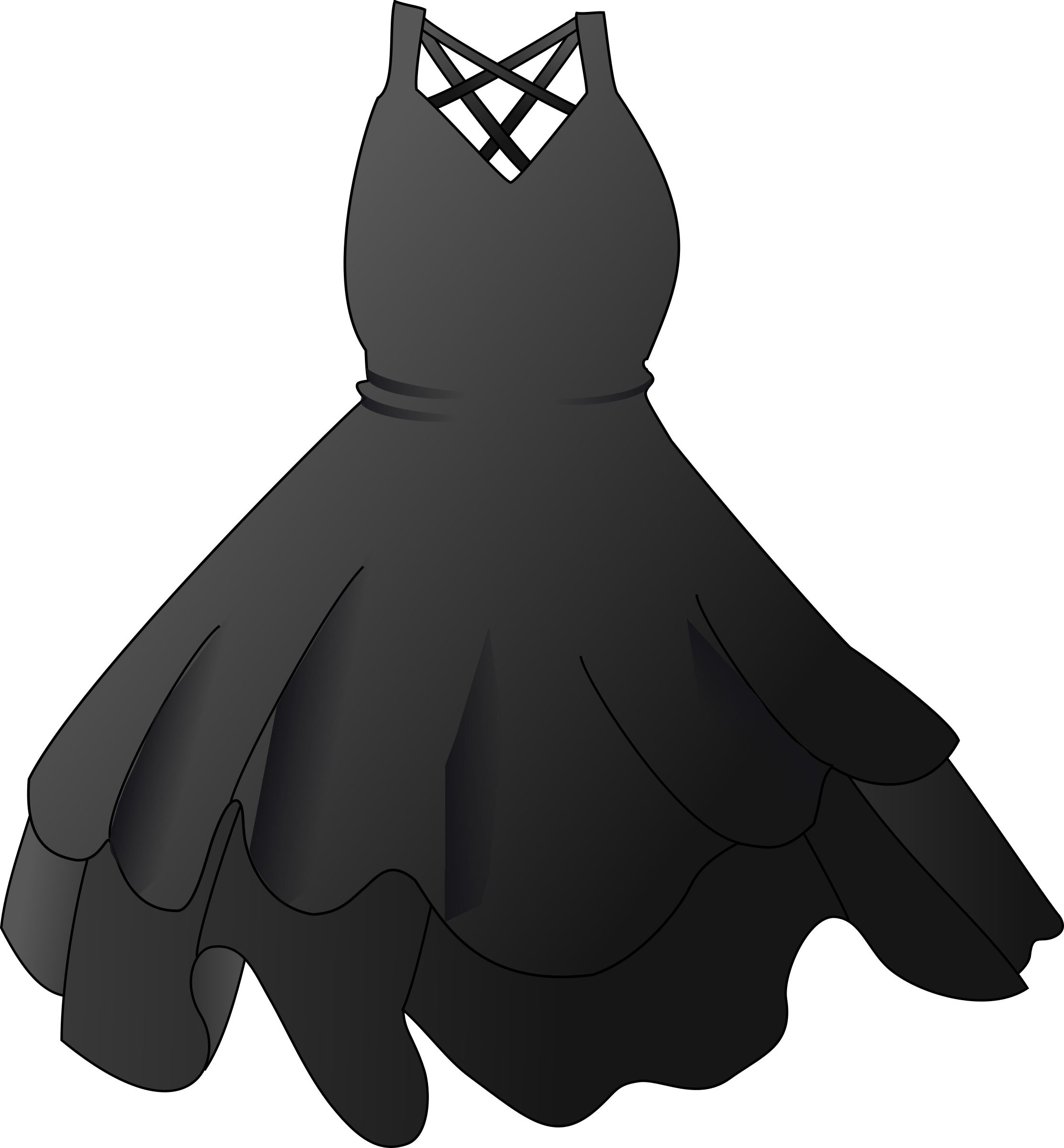 Black Party Dress icons
