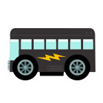 Black Schoolbus Kart icons