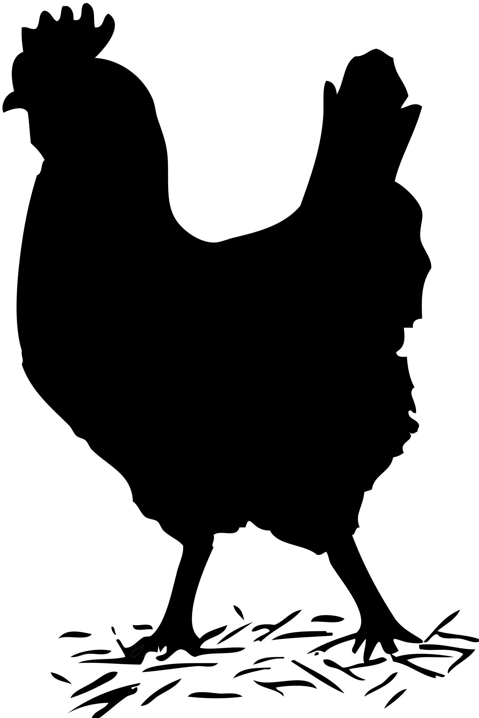 Black solid Chicken png