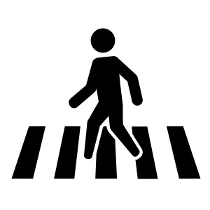 Black Street Crossing Logo png icons