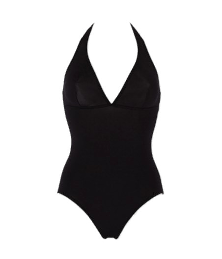Black Swimming Suit Low Clevage png