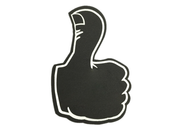 Black Thumb Up Foam Hand png icons