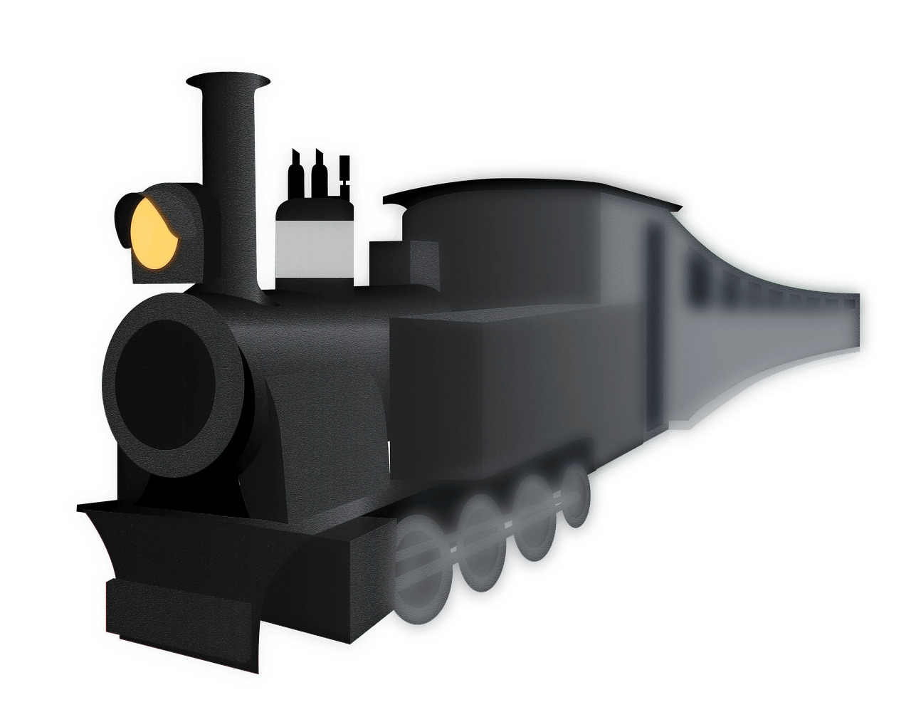 Black Train Clipart icons