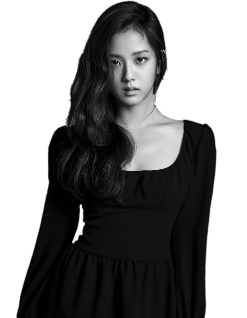 Blackpink Jisoo Black and White png icons