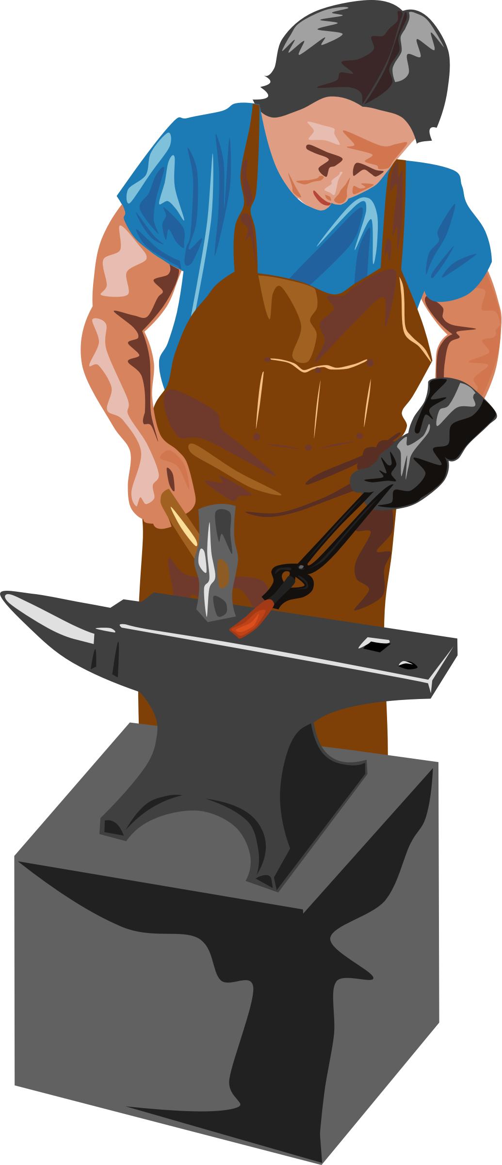 Blacksmith and tools png