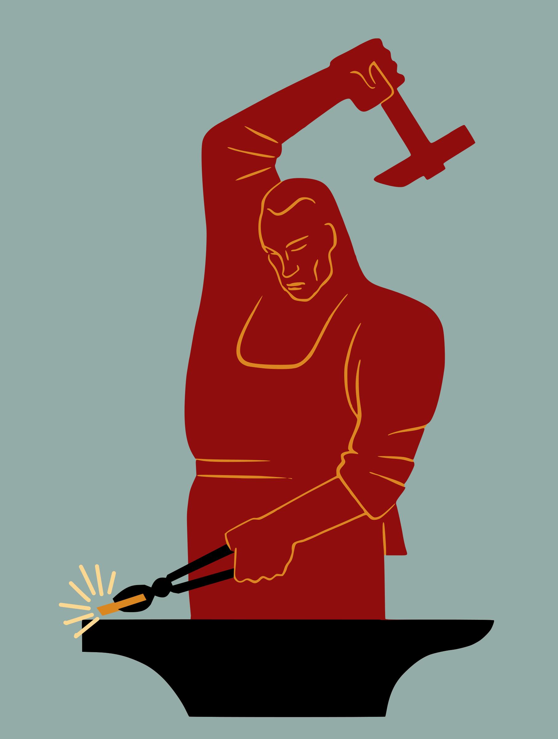 Blacksmith with Gold png