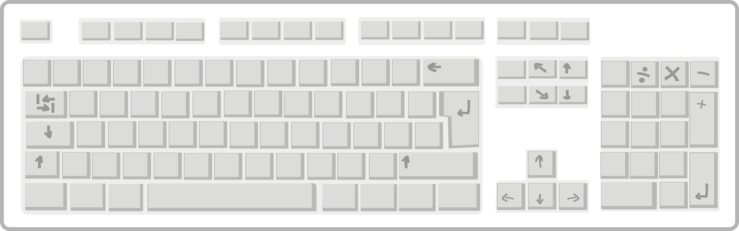Blank White Keyboard PNG icons