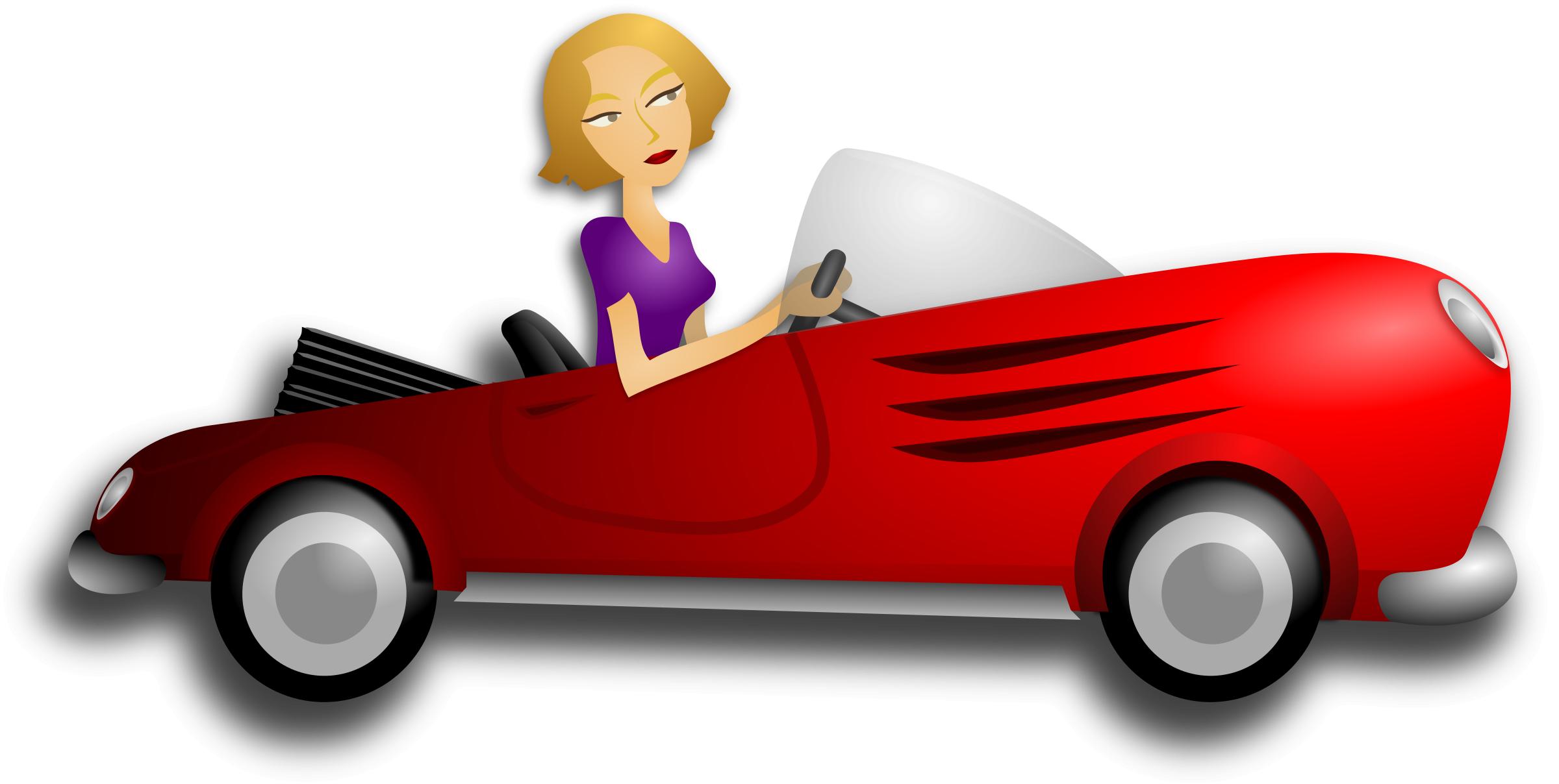 Blonde Female Driver png