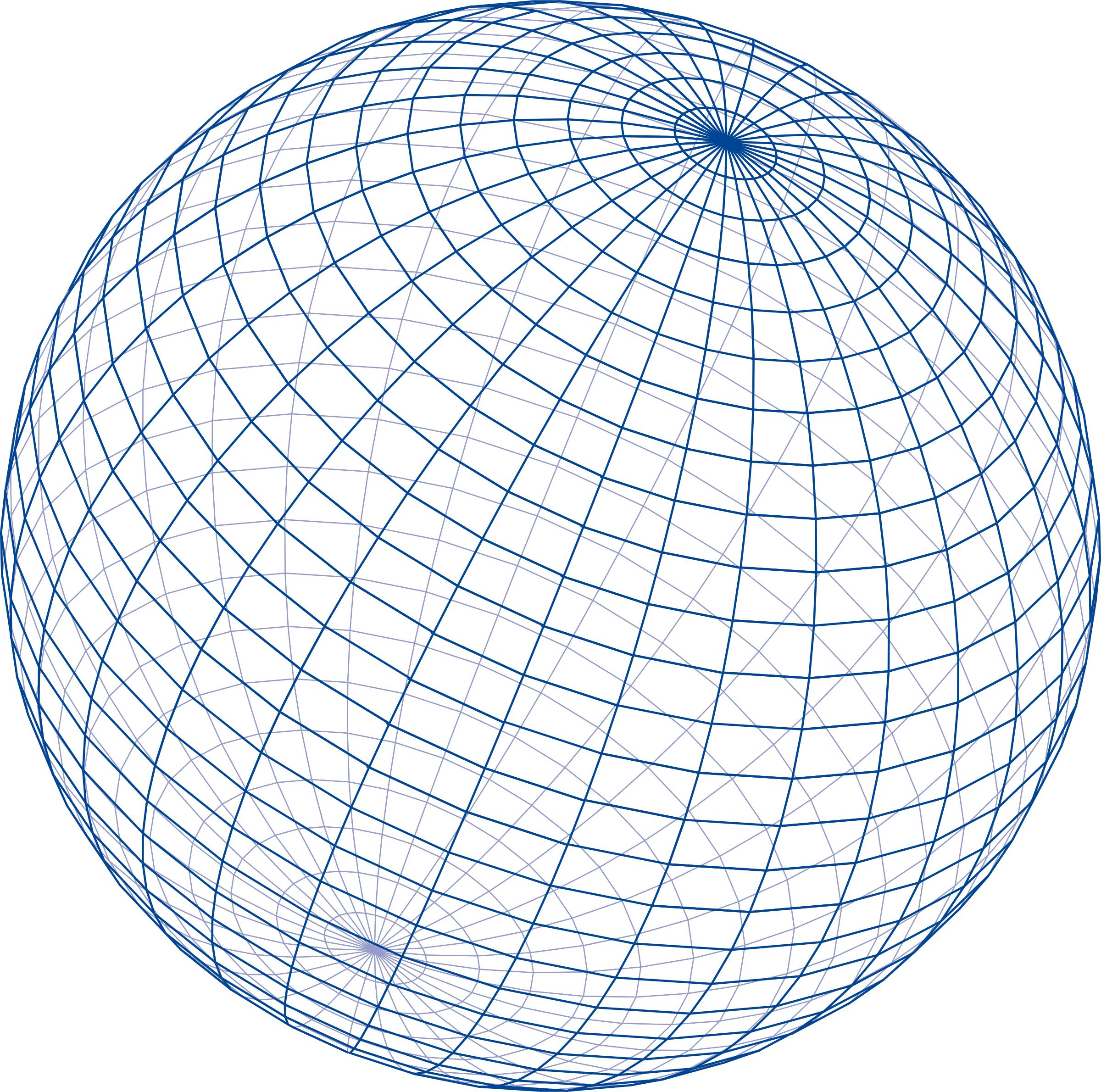 Blue grid sphere png