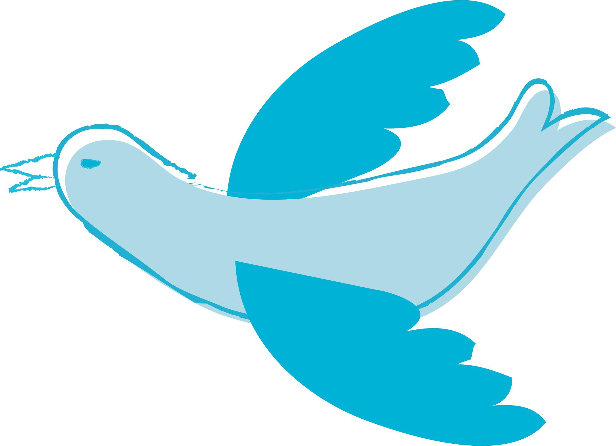 Blue Mail Bird Clipart PNG icons