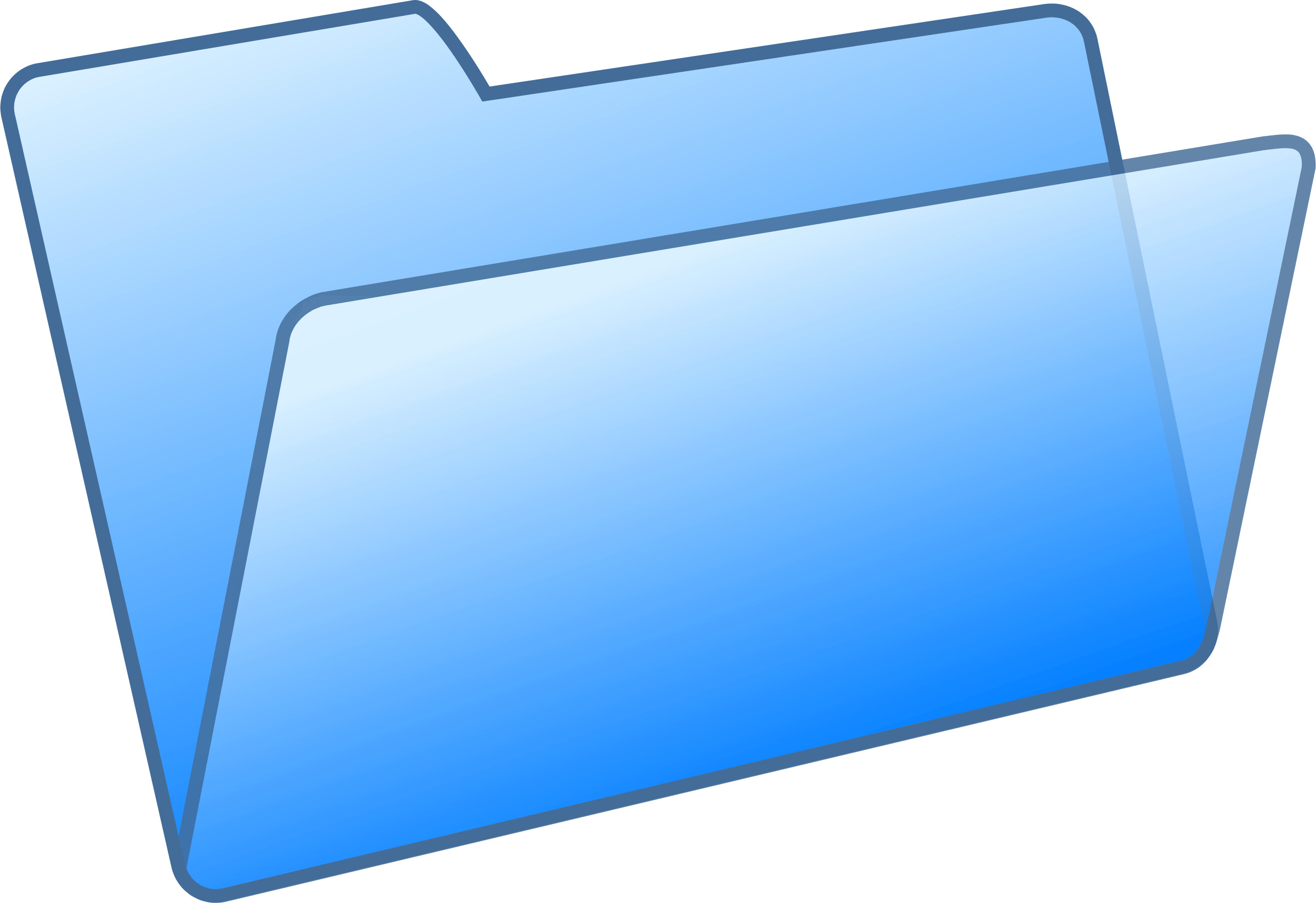 Blue Open Folder Dropbox png icons