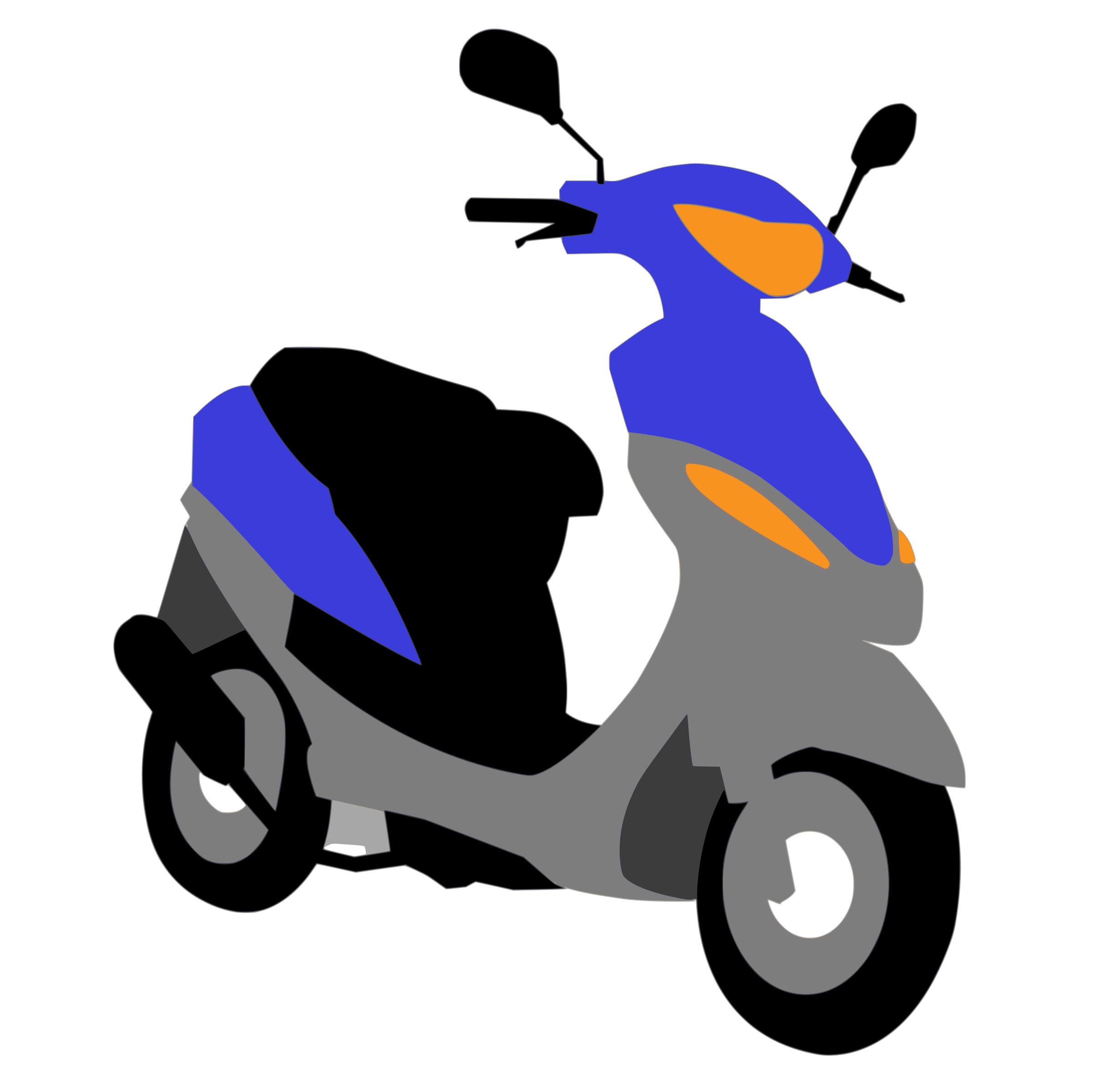 blue scooter png