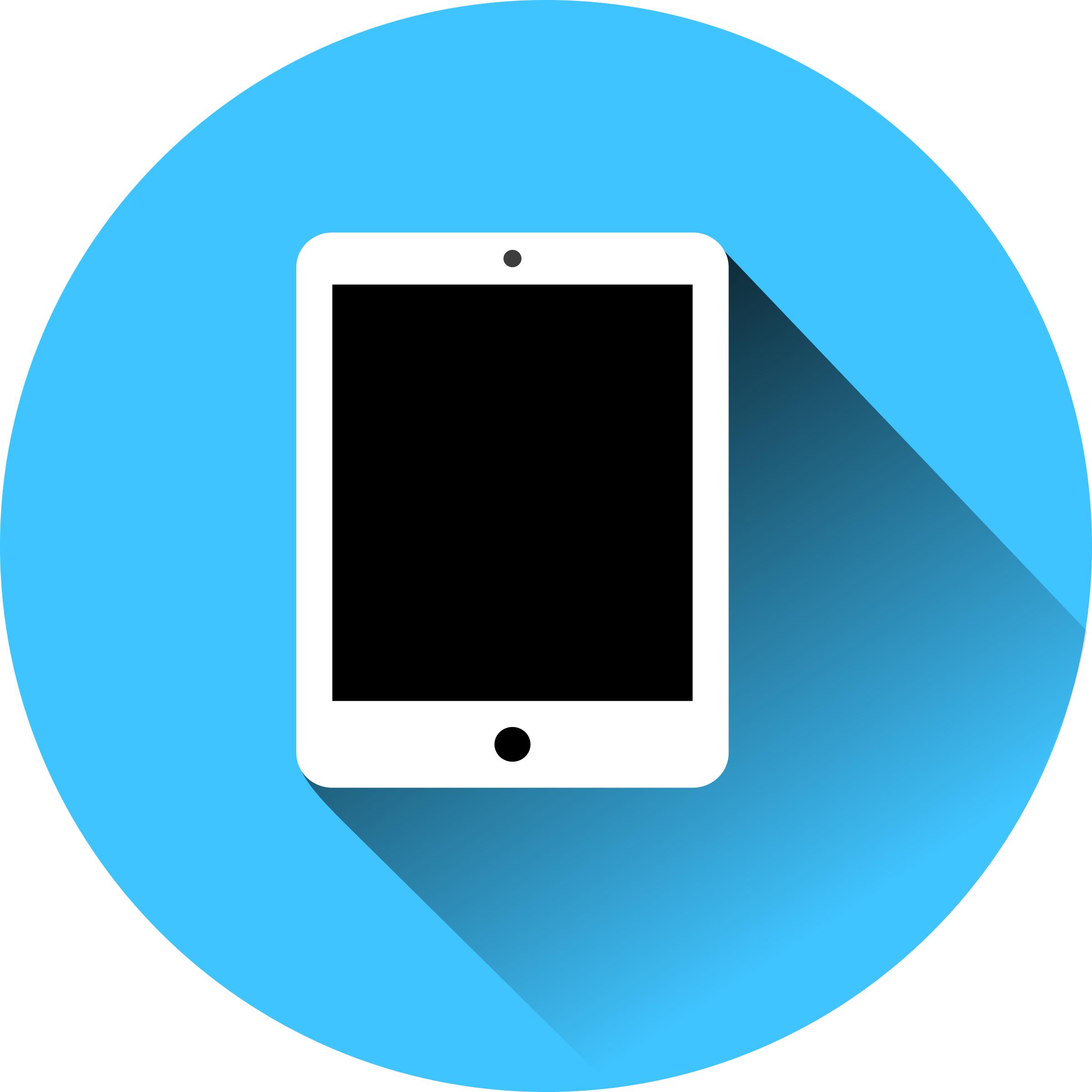 Blue Tablet PNG icons