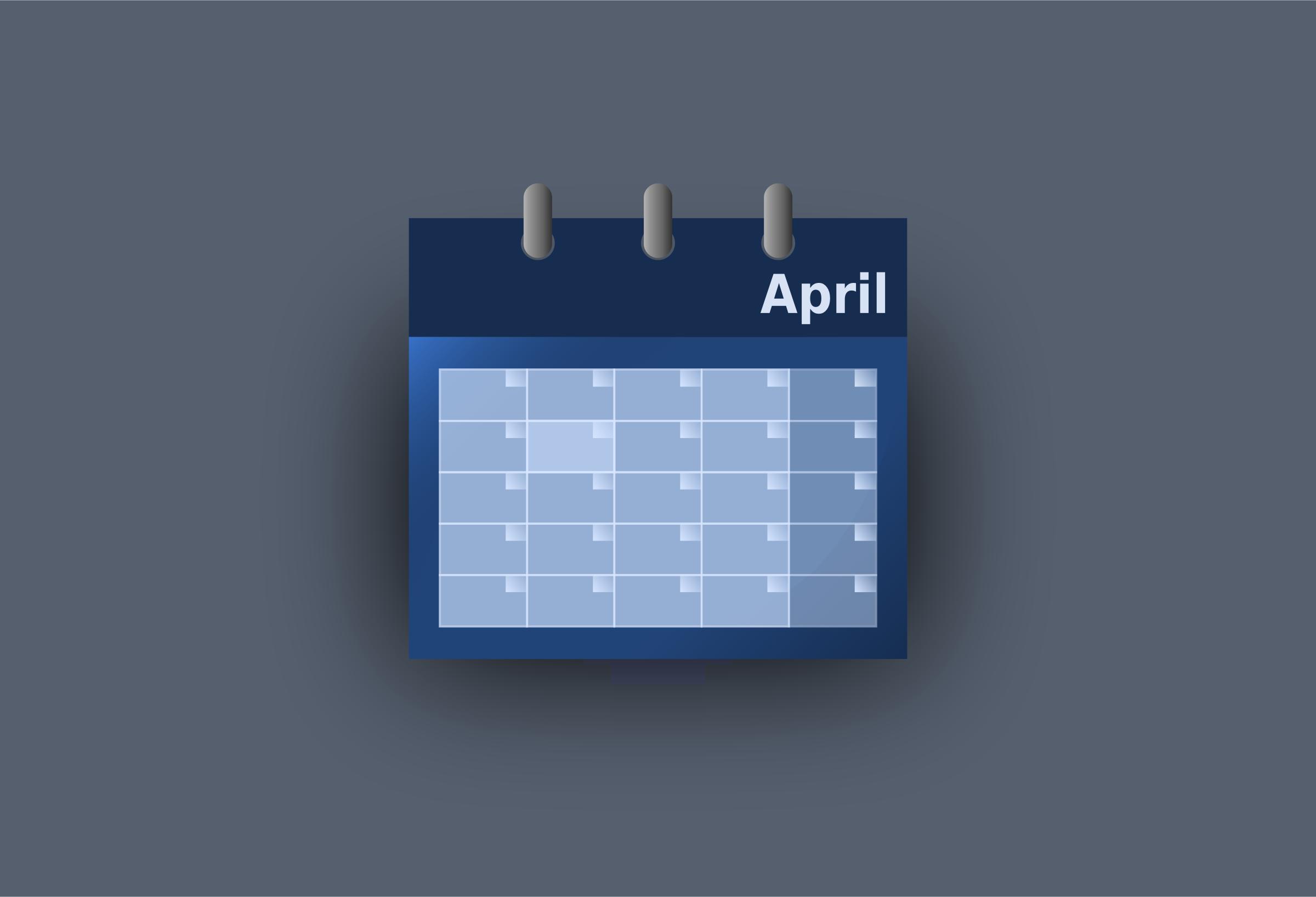 Blue UI calendar PNG icons