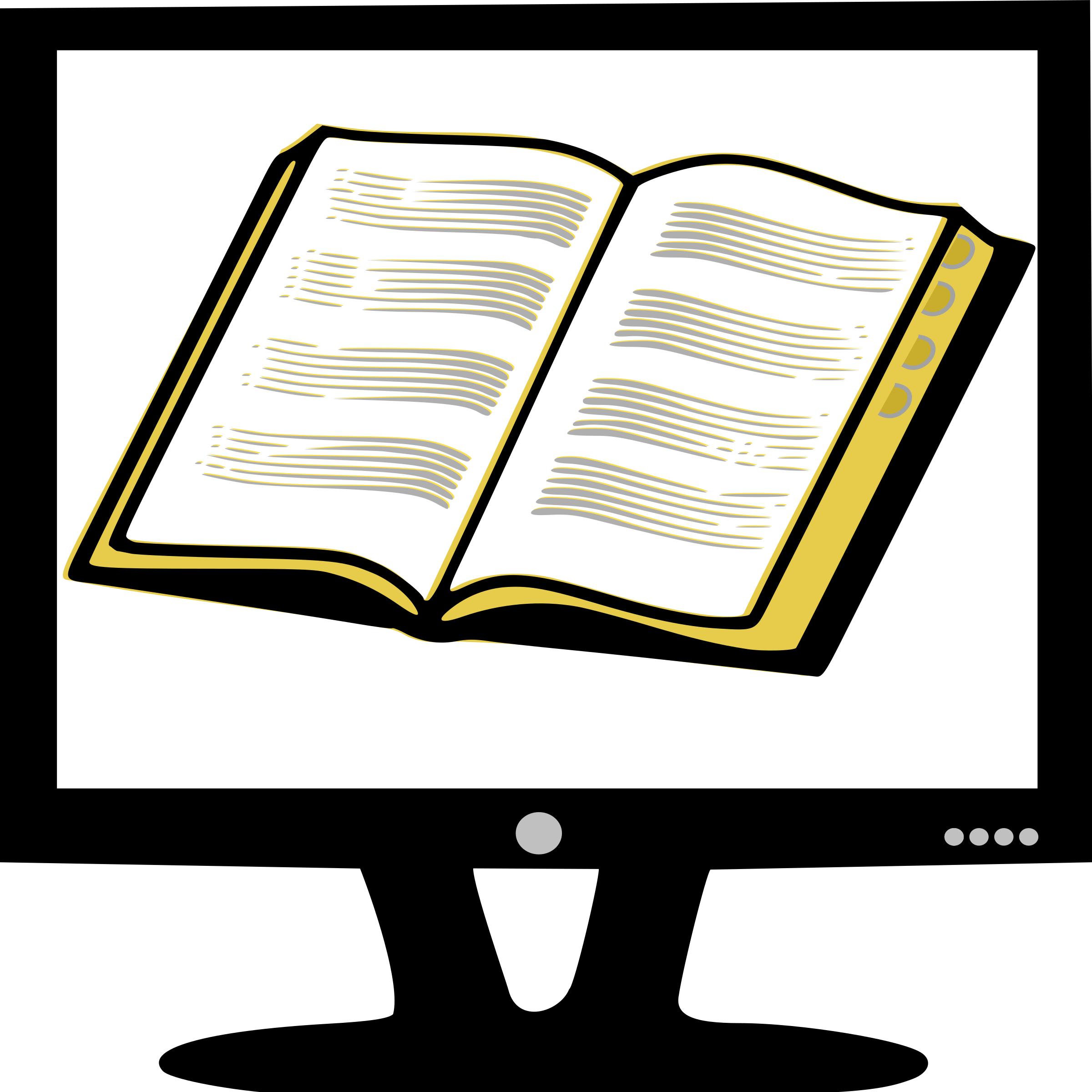 Book on monitor PNG icons