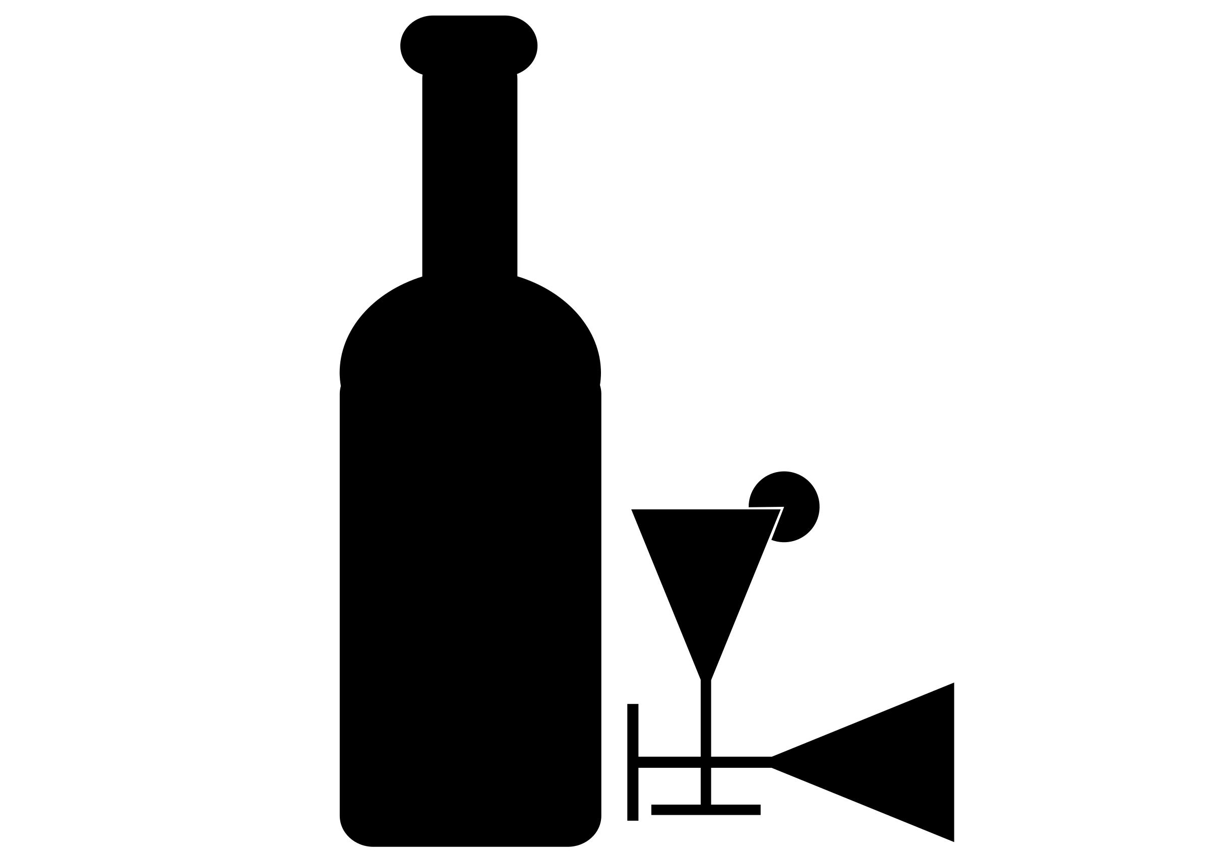 Bottle and glasses png