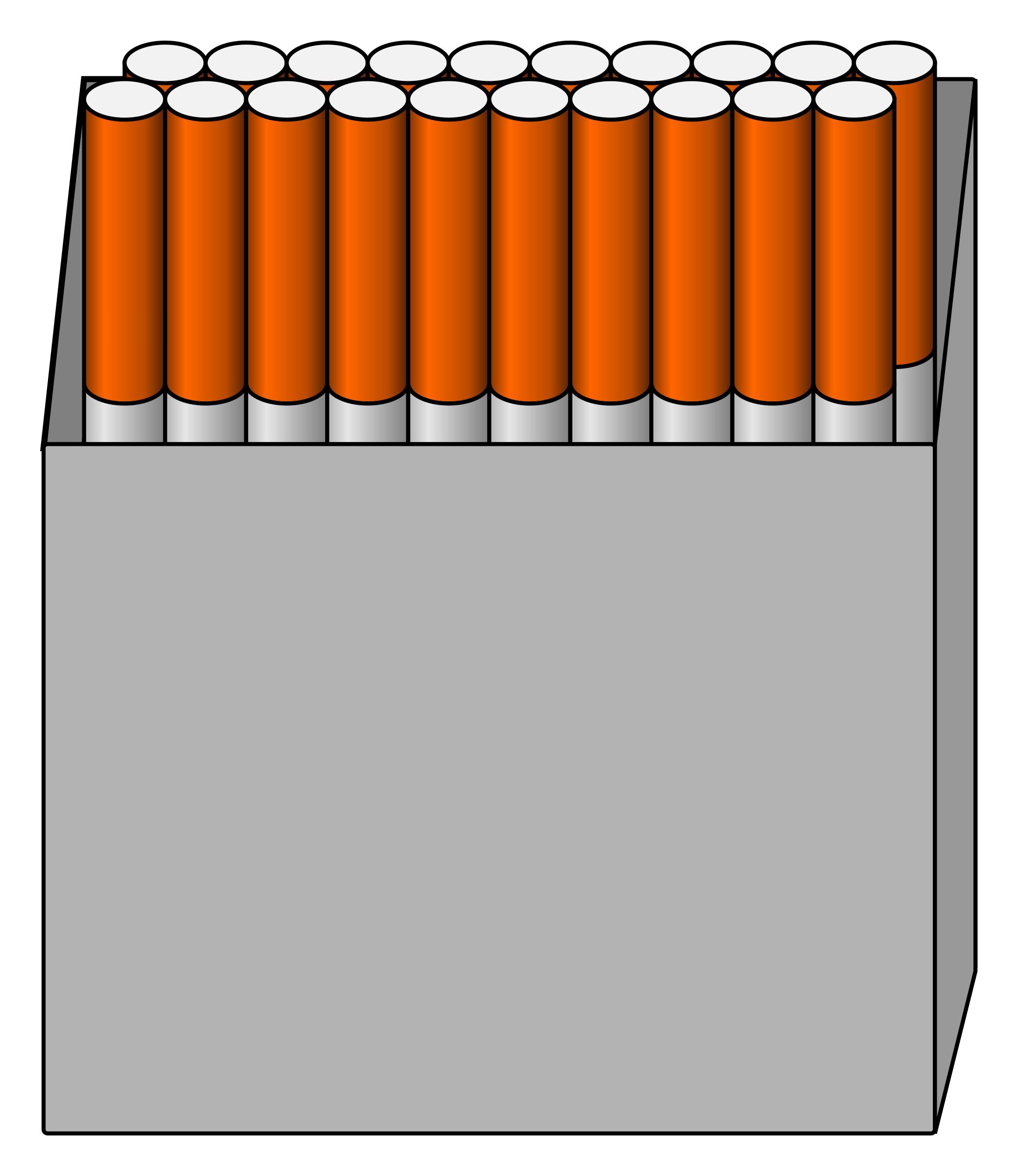 Box of 20 cigarettes png