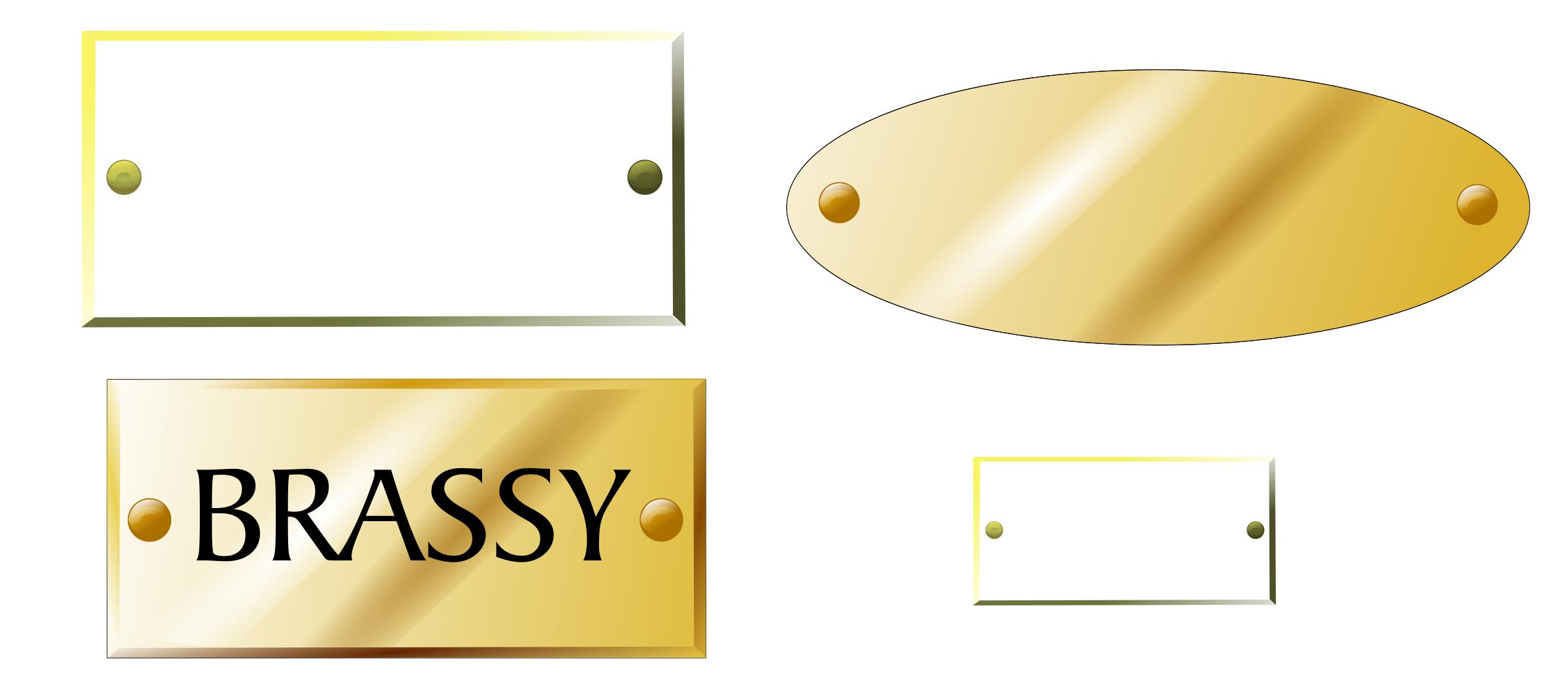Brass plaques, tags png