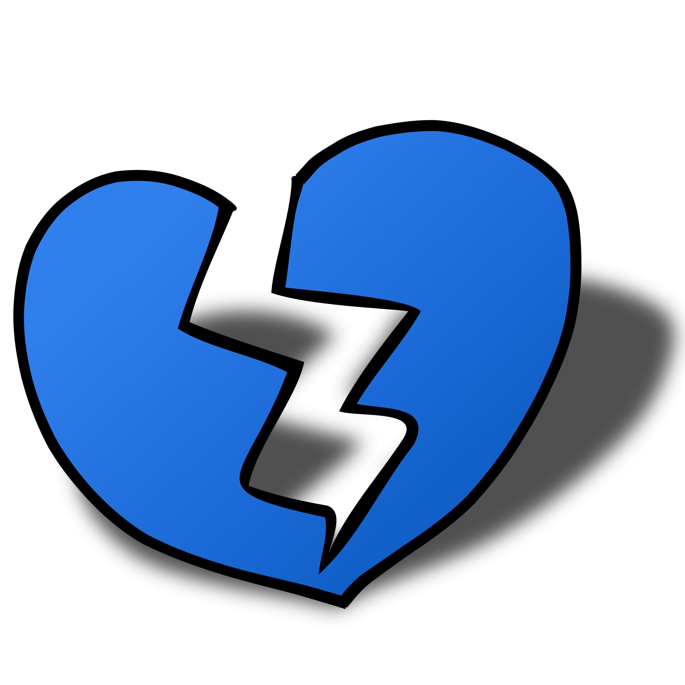 Blue Broken Heart icons