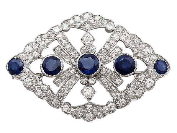 Brooch With Sapphire and Diamond png icons