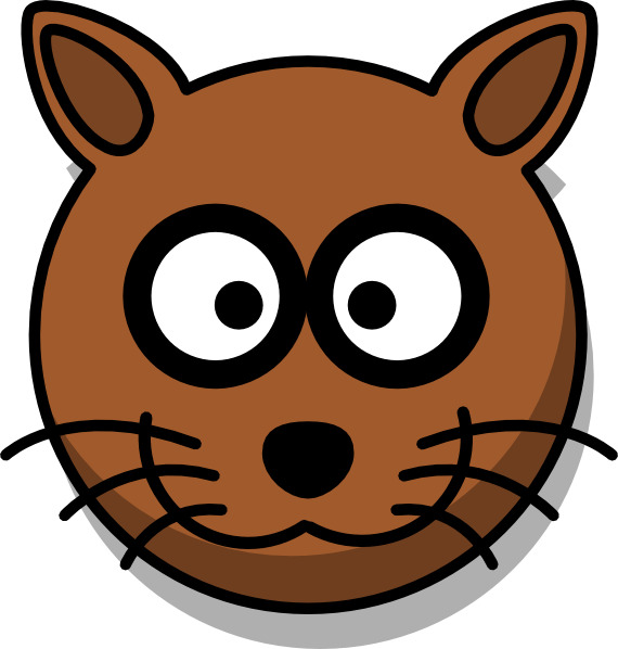 Brown Cat Head Cartoon icons