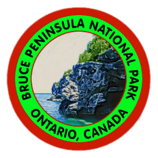 Bruce Peninsula National Park Round Sticker icons