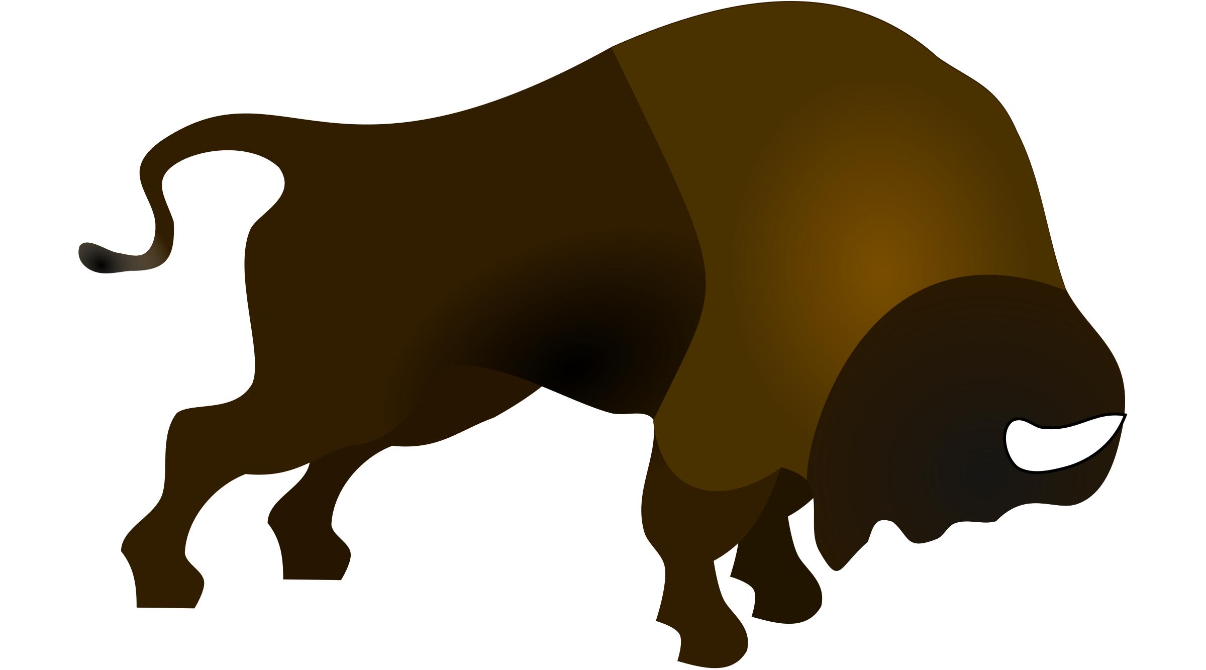 Bucking Bison in Colour png
