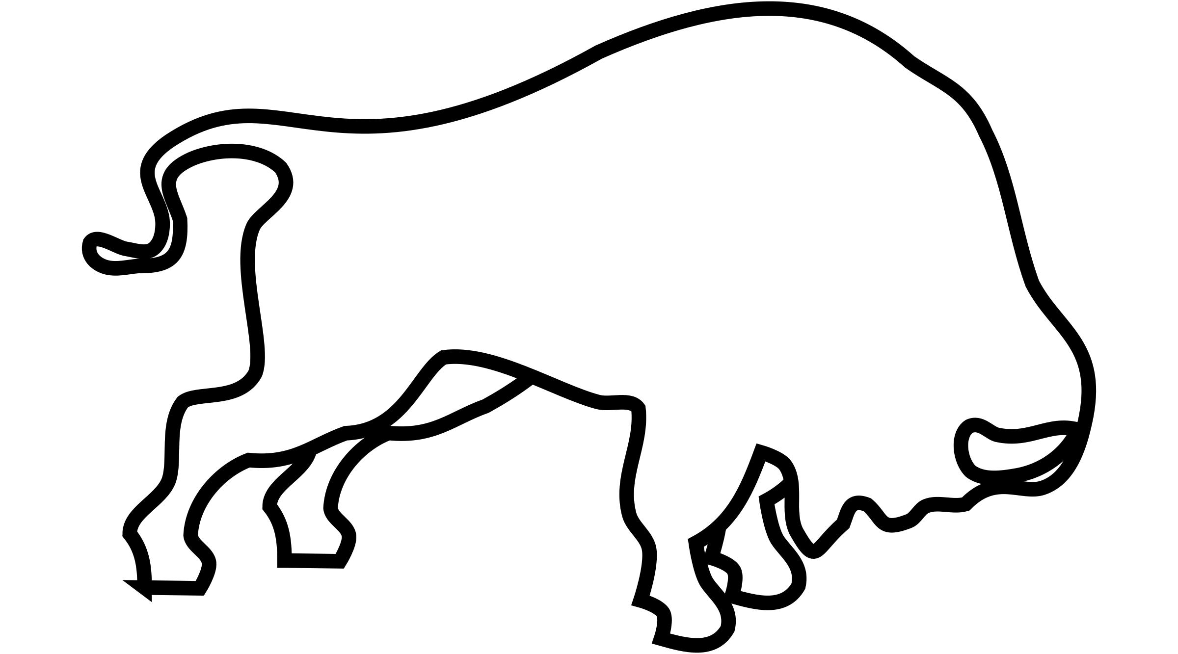 Bucking Bison Outline png