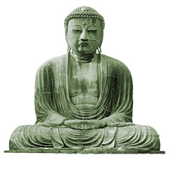 Buddhism Green Statue icons