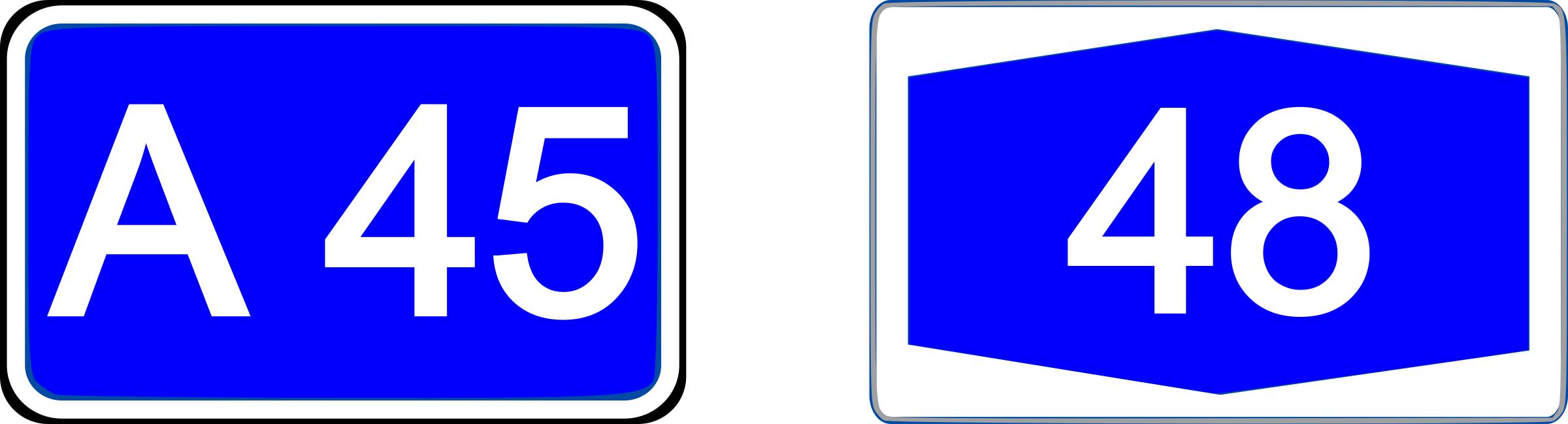 Bundesautobahn (Highway) Nummer
(German Roadsign) png