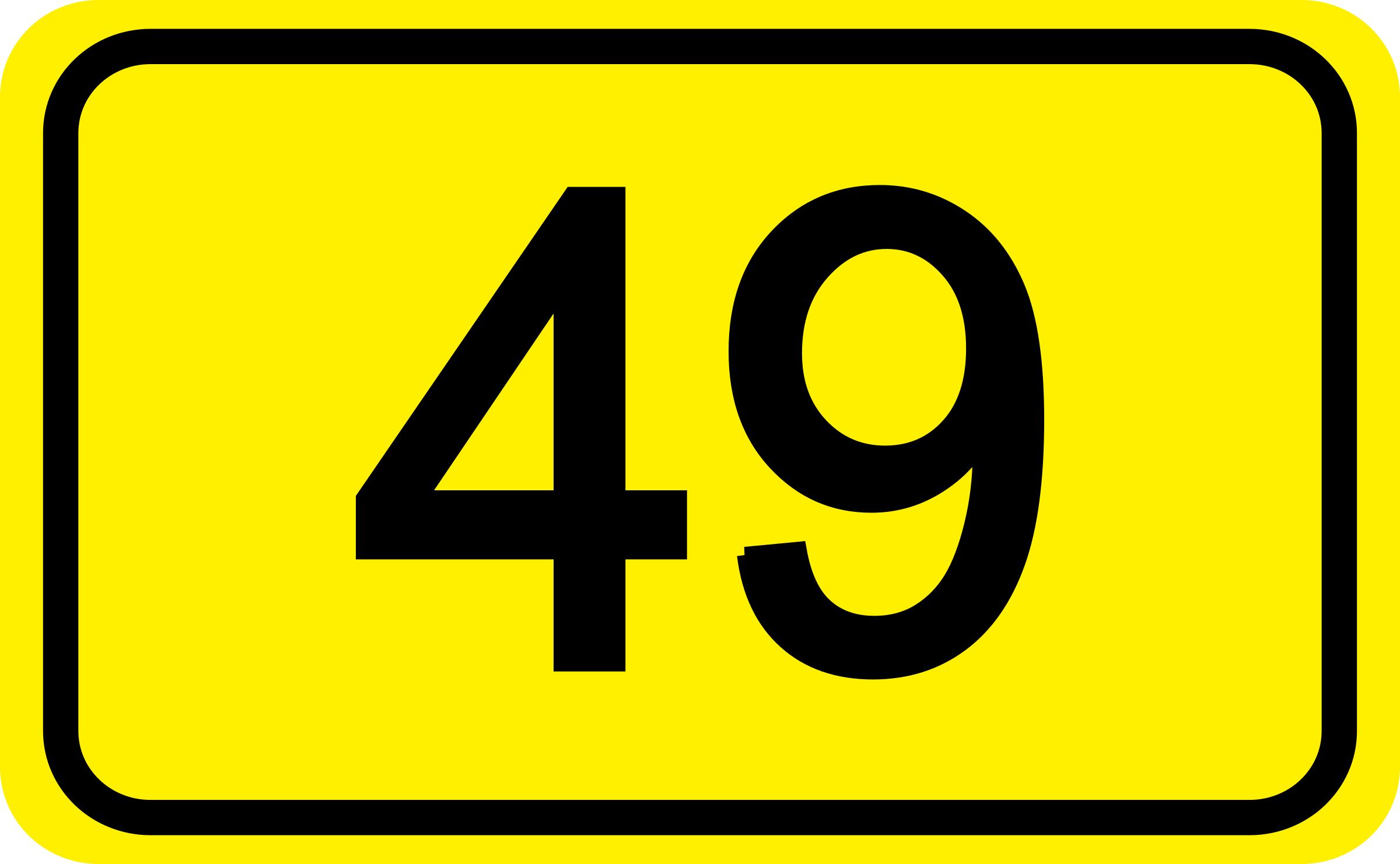 Bundesstrasse Nummer (German Roadsign) png