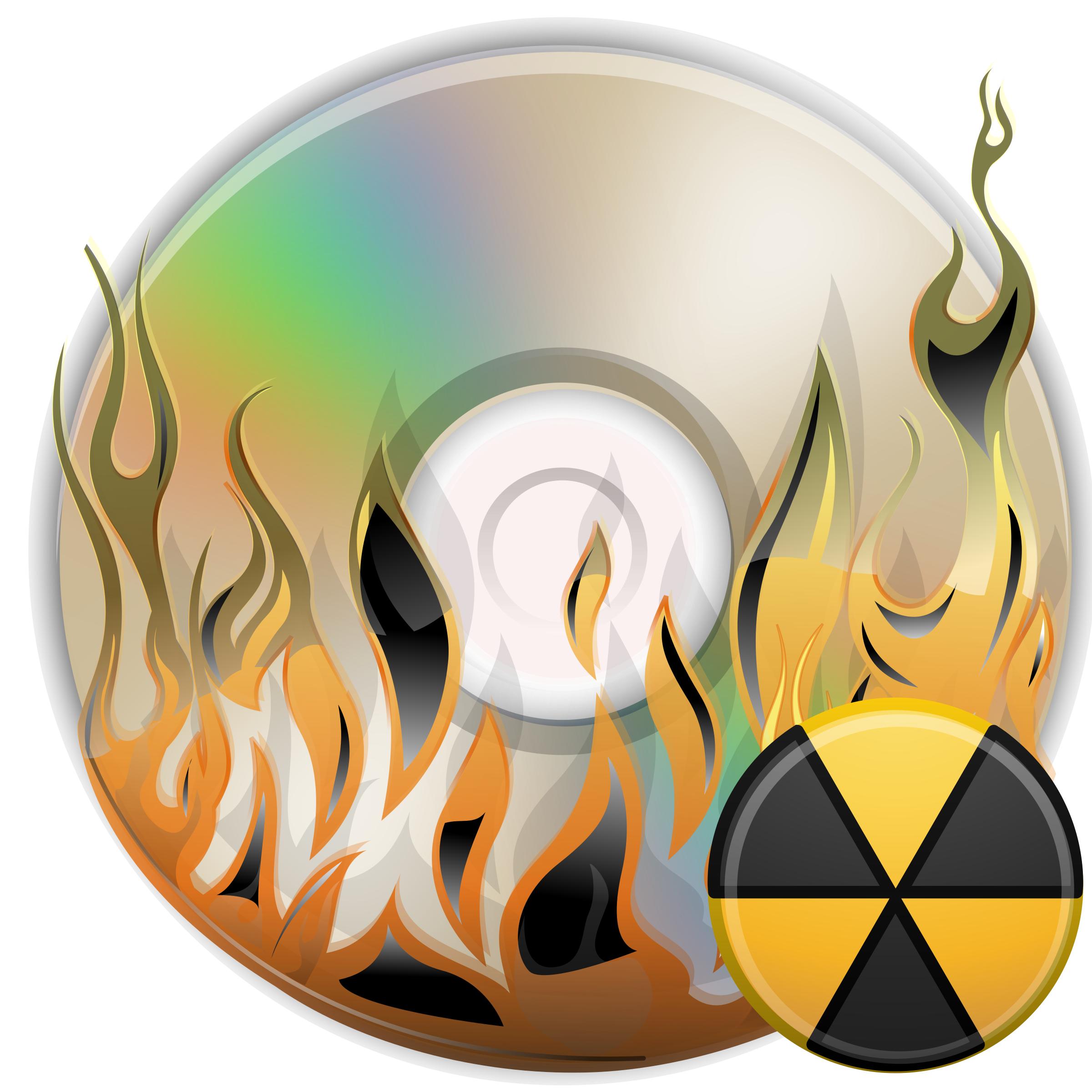 Burn disk PNG icons