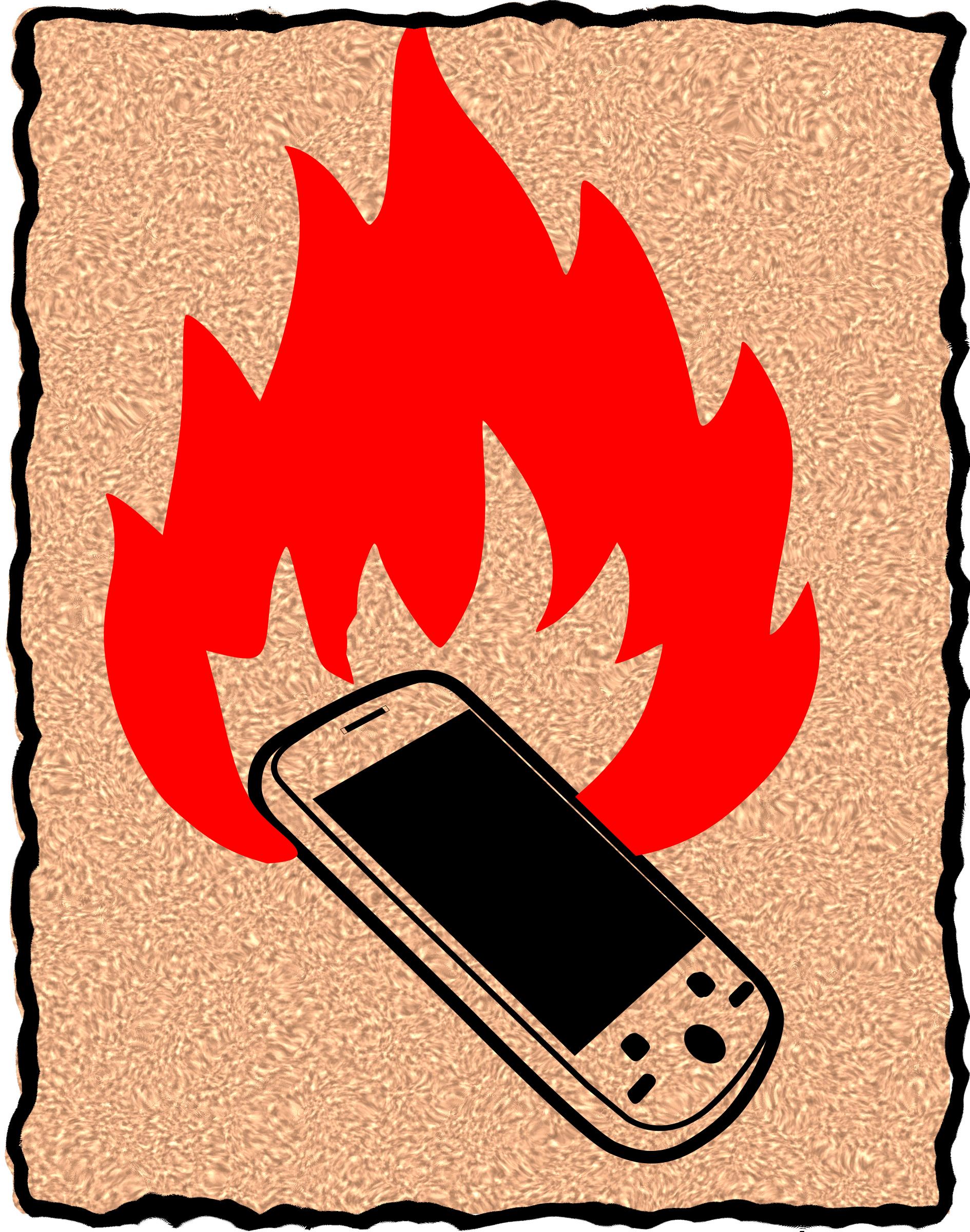 burn your phone PNG icons