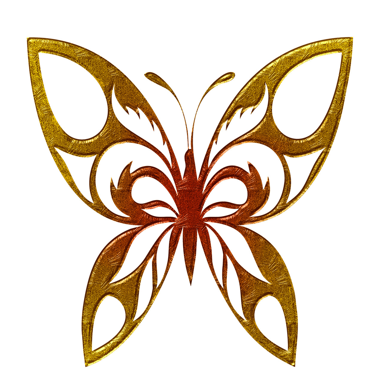 Butterfly Golden Clipart icons