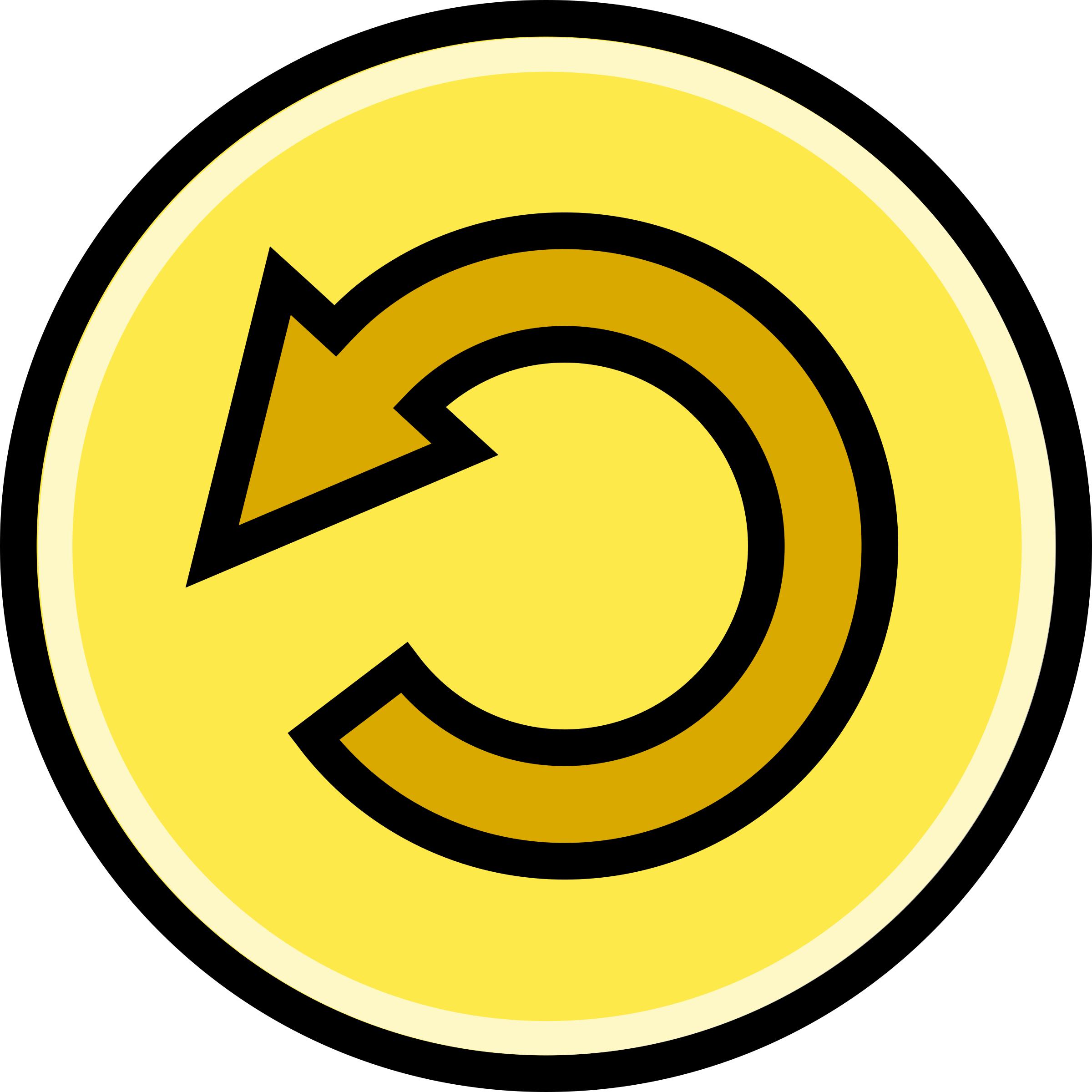 Button - Revert (Yellow) PNG icons