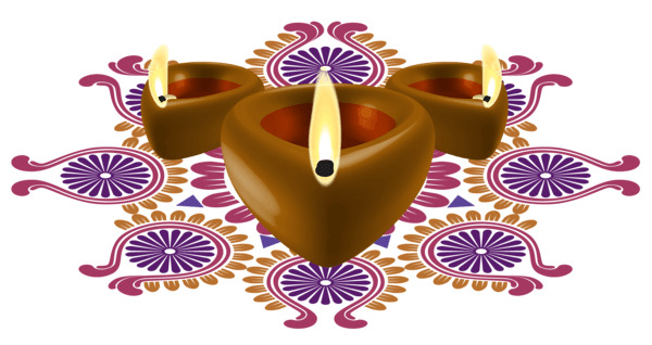 Candle and Flowers Diwali png icons