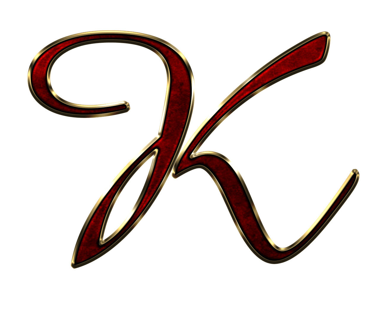 Capital Letter K Red png