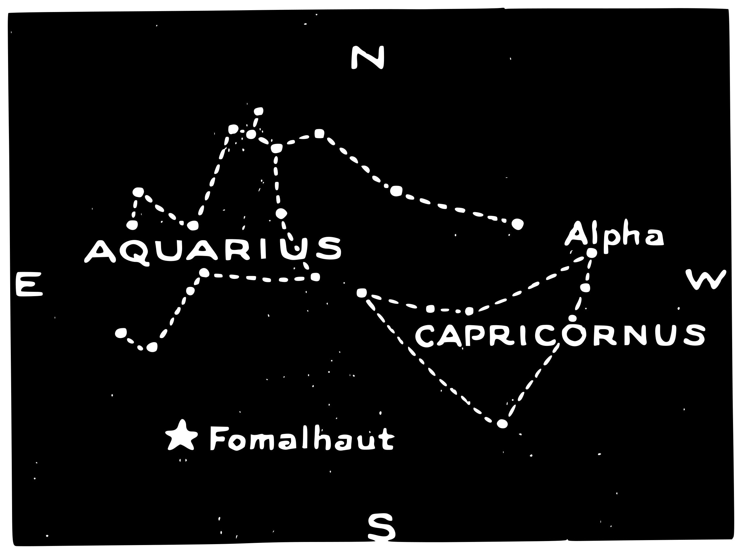 Capricornus and Aquarius constellations png