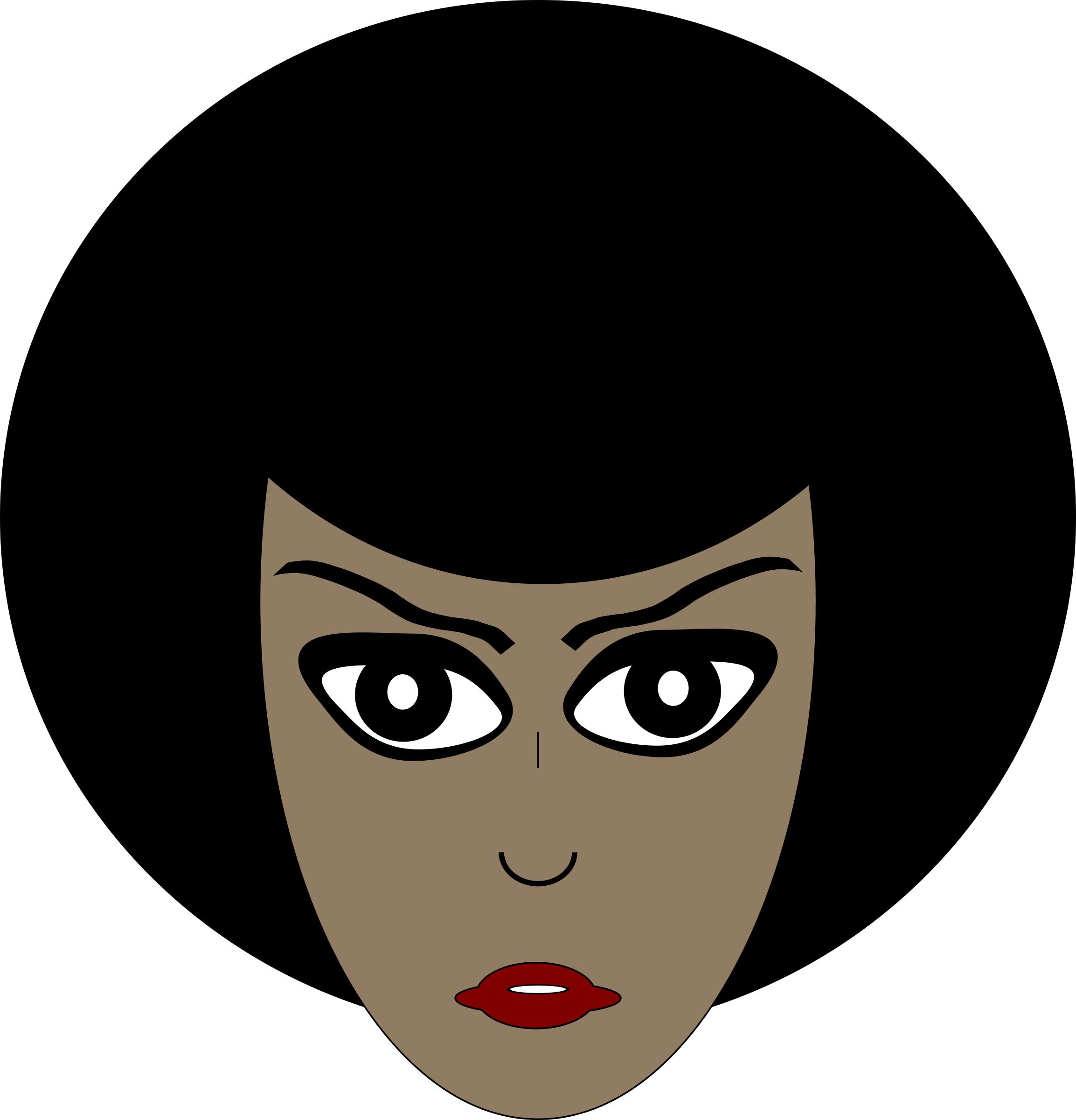 Cartoon African American Woman PNG icons