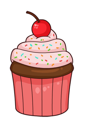 Cartoon Cupcake Pink icons