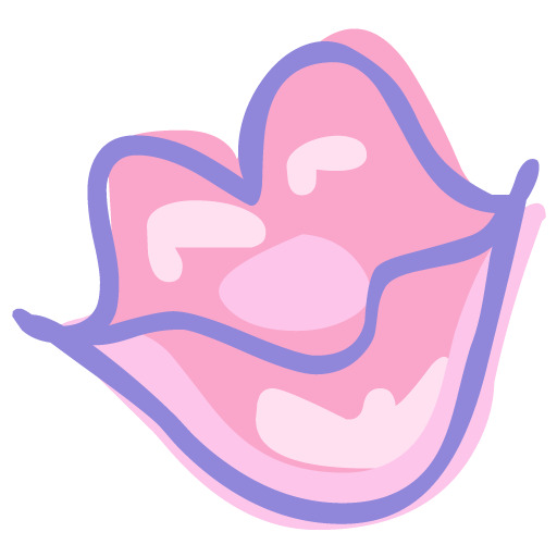 Cartoon Lips Pink icons