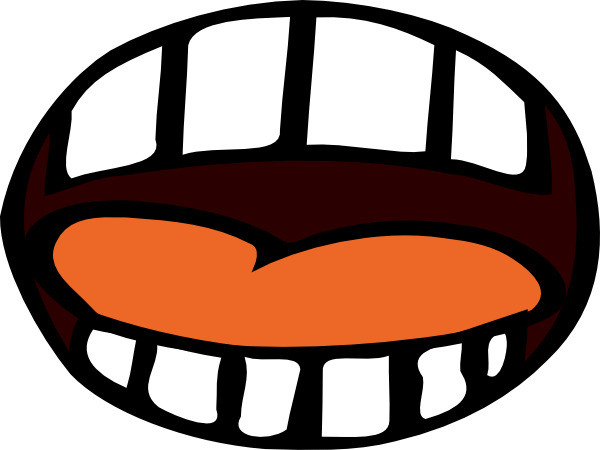 Cartoon Mouth Orange Tongue PNG icons