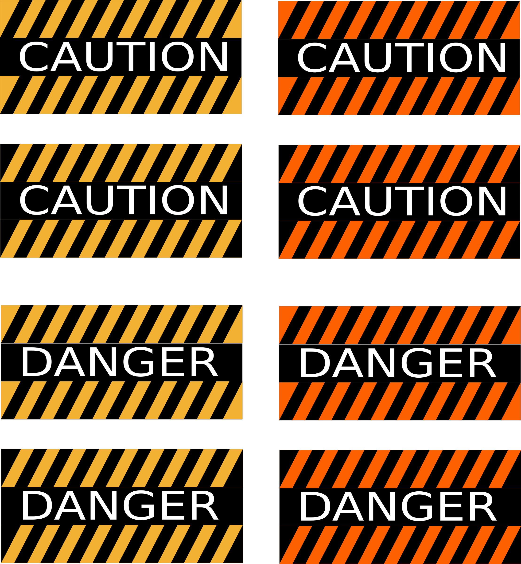 Caution and Danger Signs png